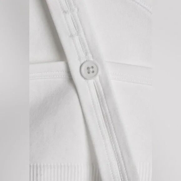 NWT Helmut Lang Button Strap Jersey Bra in Optic White Size XS - Picture 4 of 12